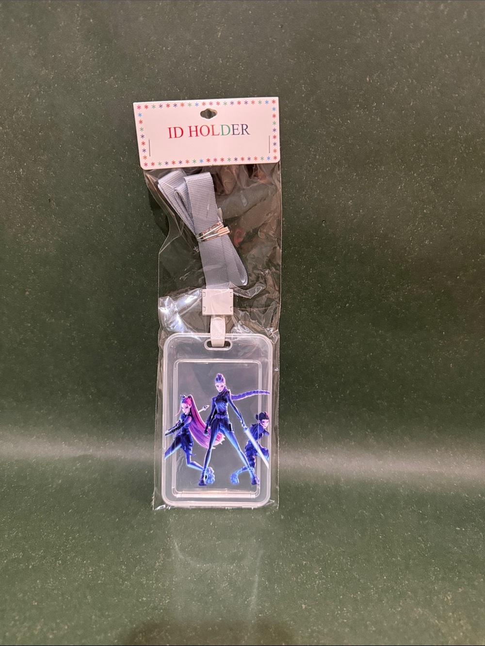 Clear ID Holder Lanyard with Purple Character Design